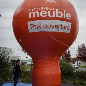 montgolfière monsieur meuble pub 6m sur soufflerie