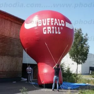 montgolfière pub pour restaurant buffalo grill à Amiens