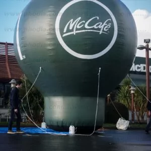 montgolfière publicitaire auto-ventilée 6m mc donald's Limoges