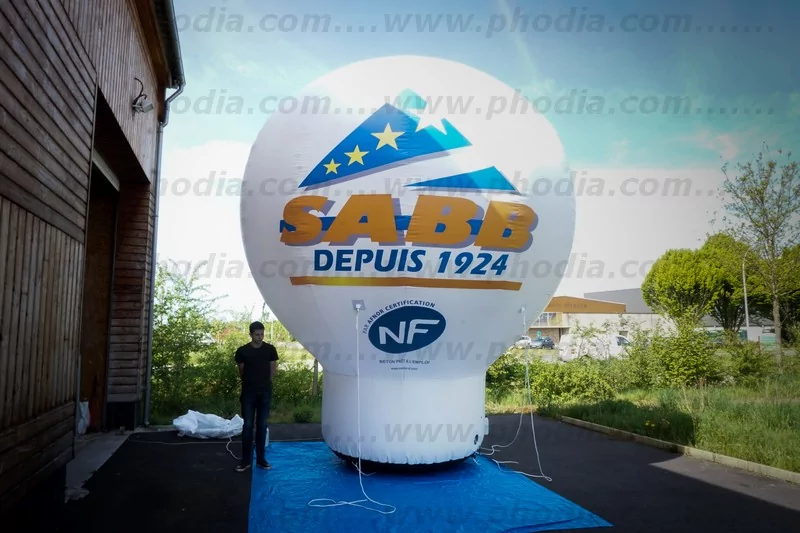 montgolfière blanche ventilée 5m sabb