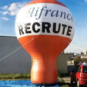 montgolfiere delifrance de 6m publicité pour recruter du personnel