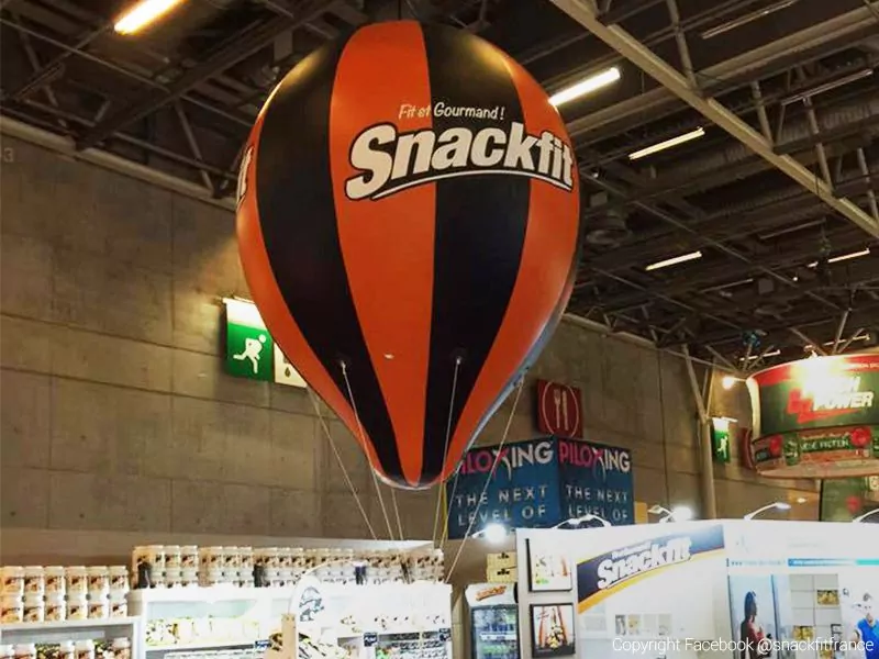 montgolfière gonflable hélium Snackfit france