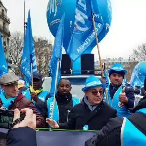 Montgolfiere syndicat unsa manifastation contre reforme de la retraite 2023