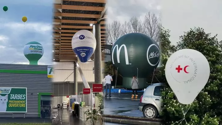 montage des 4 photos de montgolfiere correspondant à l'article